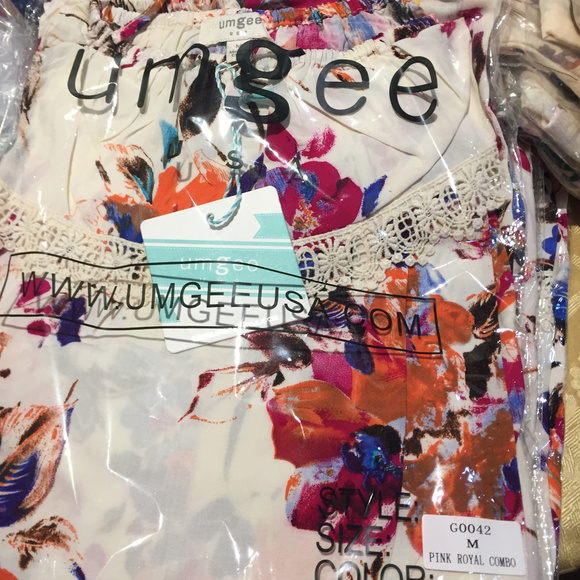 NWT Our Popular Summer Maxi Umgee PinkRoyal W/Lace - Picture 4 of 5